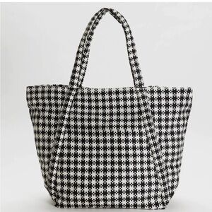 Baggu Cloud Bag Black and White Gingham Tote Bag